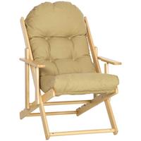 RELAXSESSEL Klappbar Polstersessel, Ruhesessel, Relaxstuhl, Esszimmerstuhl Braun - Braun, Textil (89/96/71cm) - HOMCOM