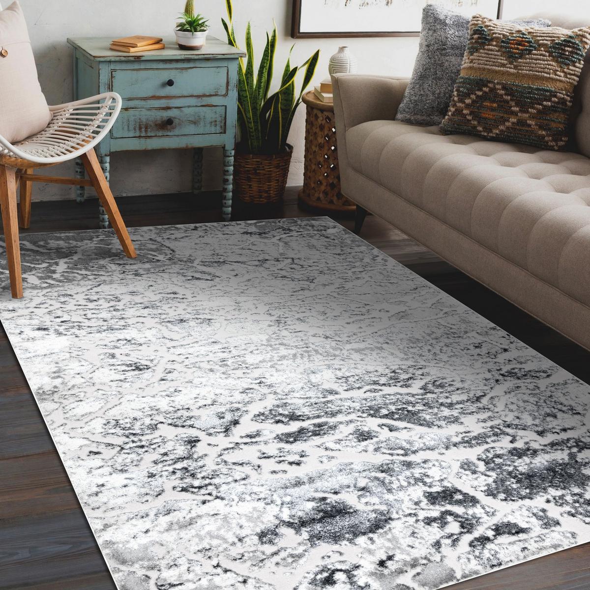 TEPPICH Mefe 280/370 cm - Grau, Textil (280/370cm) - rugsX
