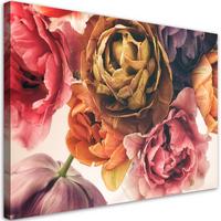 WANDBILD blumenstrauß bunte blumen - Multicolor, Textil (60/40cm) - Feeby