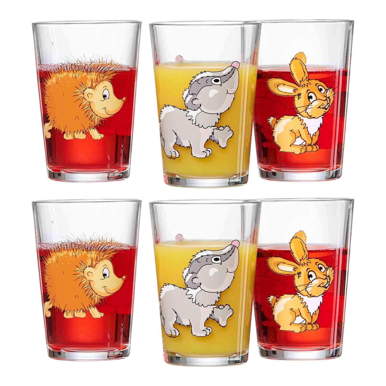 KINDERGLÄSER Waldtiere bunt 205 ml 6-tlg. - Multicolor, Glas (0.205L) - Ritzenhoff Breker