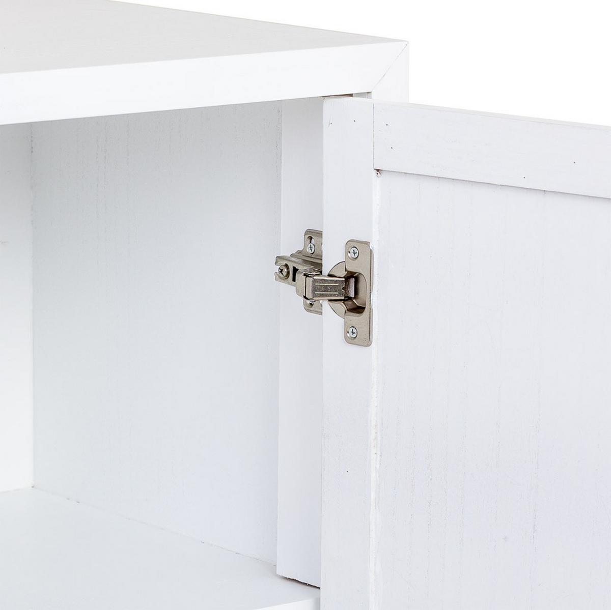 SIDEBOARD mit 3 türiges aus holz und metall 160x41x90 cm - Weiß, Holz (160/90/41cm) - Wanderlust