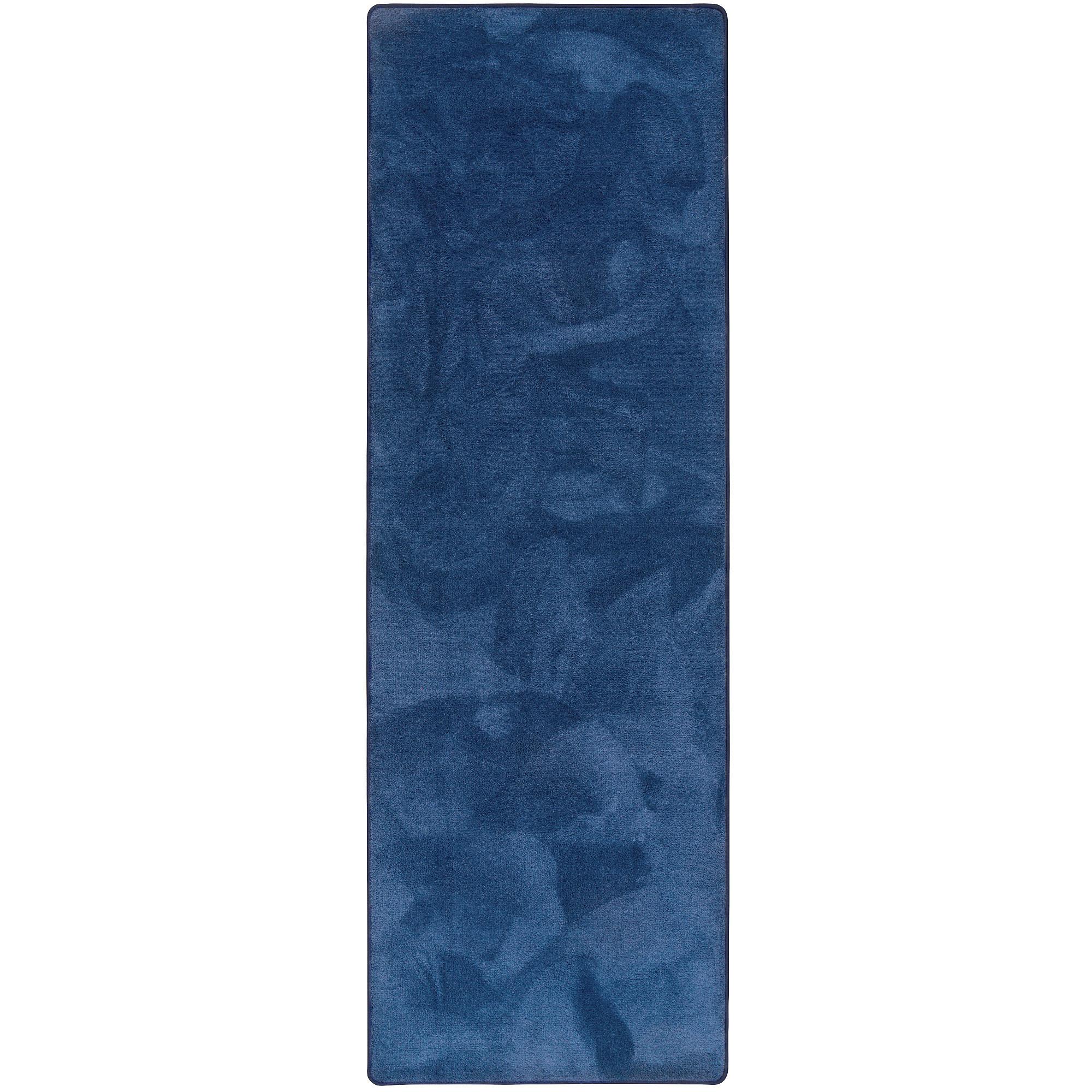 LUXUS SUPER SOFT HOCHFLOR LANGFLOR TEPPICH LÄUFER DELUXE - Dunkelblau, Textil (100/100cm) - Snapstyle