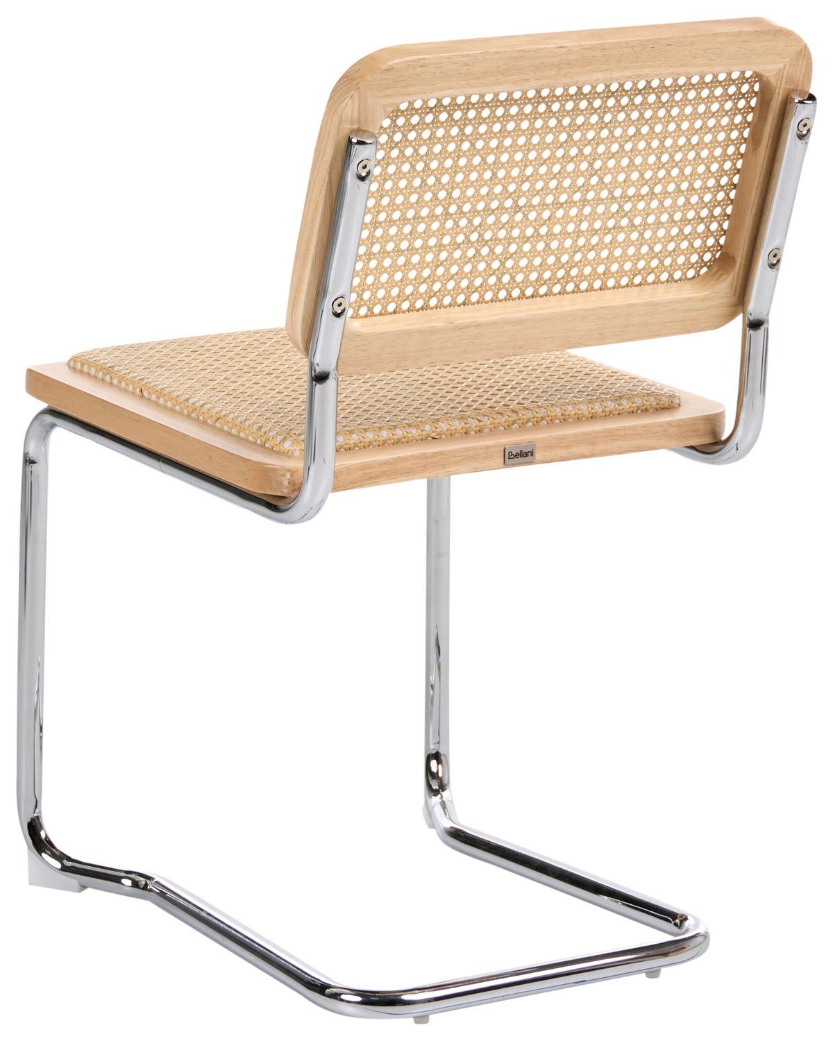 ESSZIMMERSTUHL 2er-Set Rattan natürlich/hellbraun Cordova - Hellbraun/Naturfarben, Naturmaterialien (49/83/50cm) - Beliani