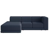 ECKSOFA Novals L-Form, 4-Sitzer, links 278 cm - Schwarz/Dunkelblau, Holz/Kunststoff (278/168cm) - Selsey