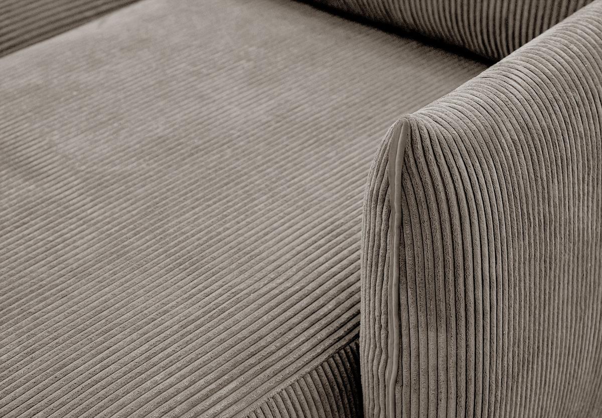 ECKSOFA TAUER 5-Sitzer, taupe - Taupe/Schwarz, Holzwerkstoff/Kunststoff (294/173cm) - Wozimo