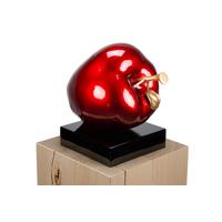 SKULPTUR Rot 32/31 cm - Rot, Stein (3/31/24cm) - KUNSTLOFT