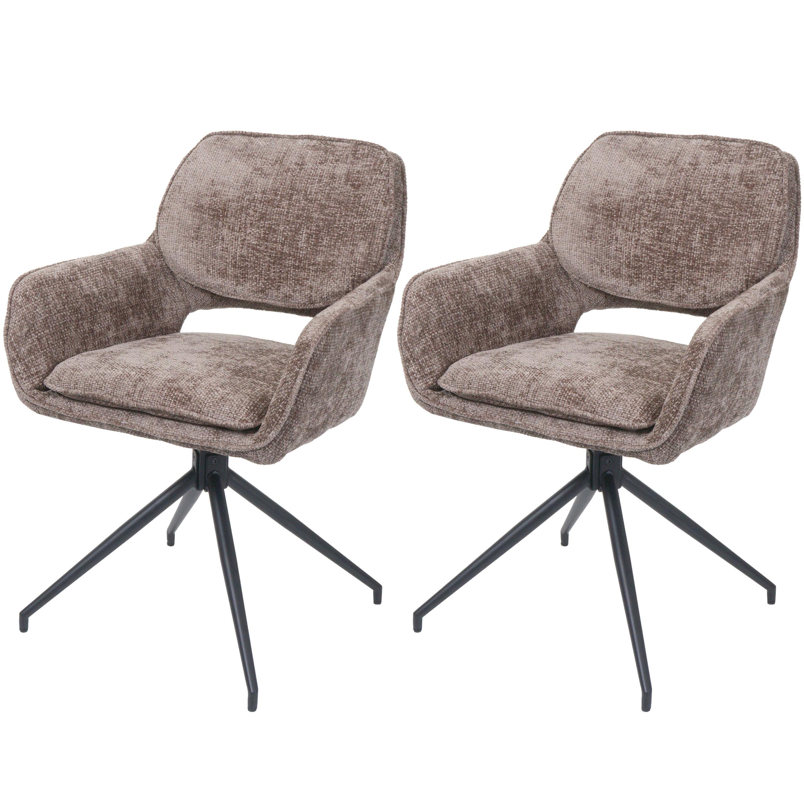 ESSZIMMERSTUHL Braun 2er-Set - Braun, Textil (57/86/61cm) - MCW