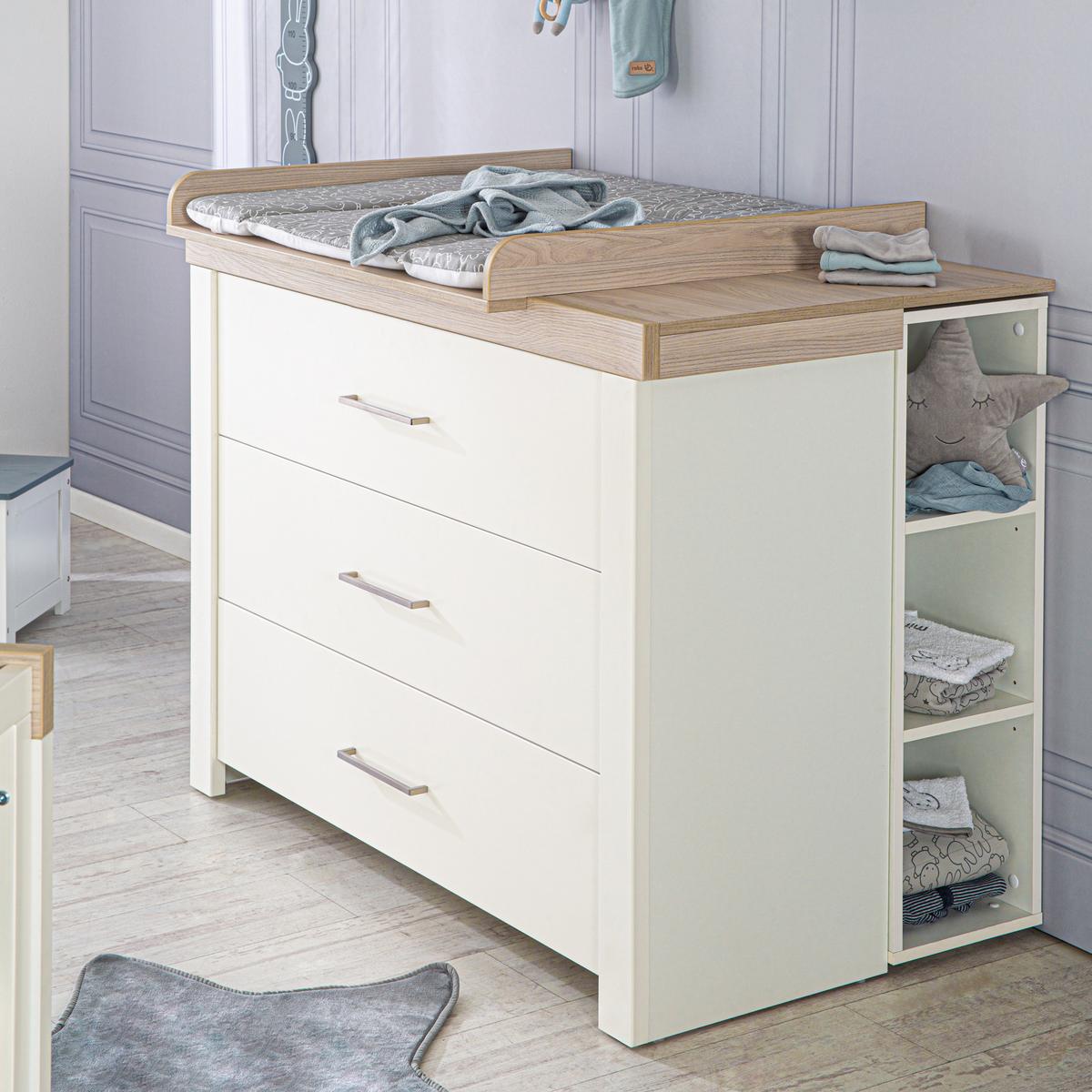 WICKELKOMMODE Lucy - Weiß, Holzwerkstoff/Metall (120/98/75cm) - Roba