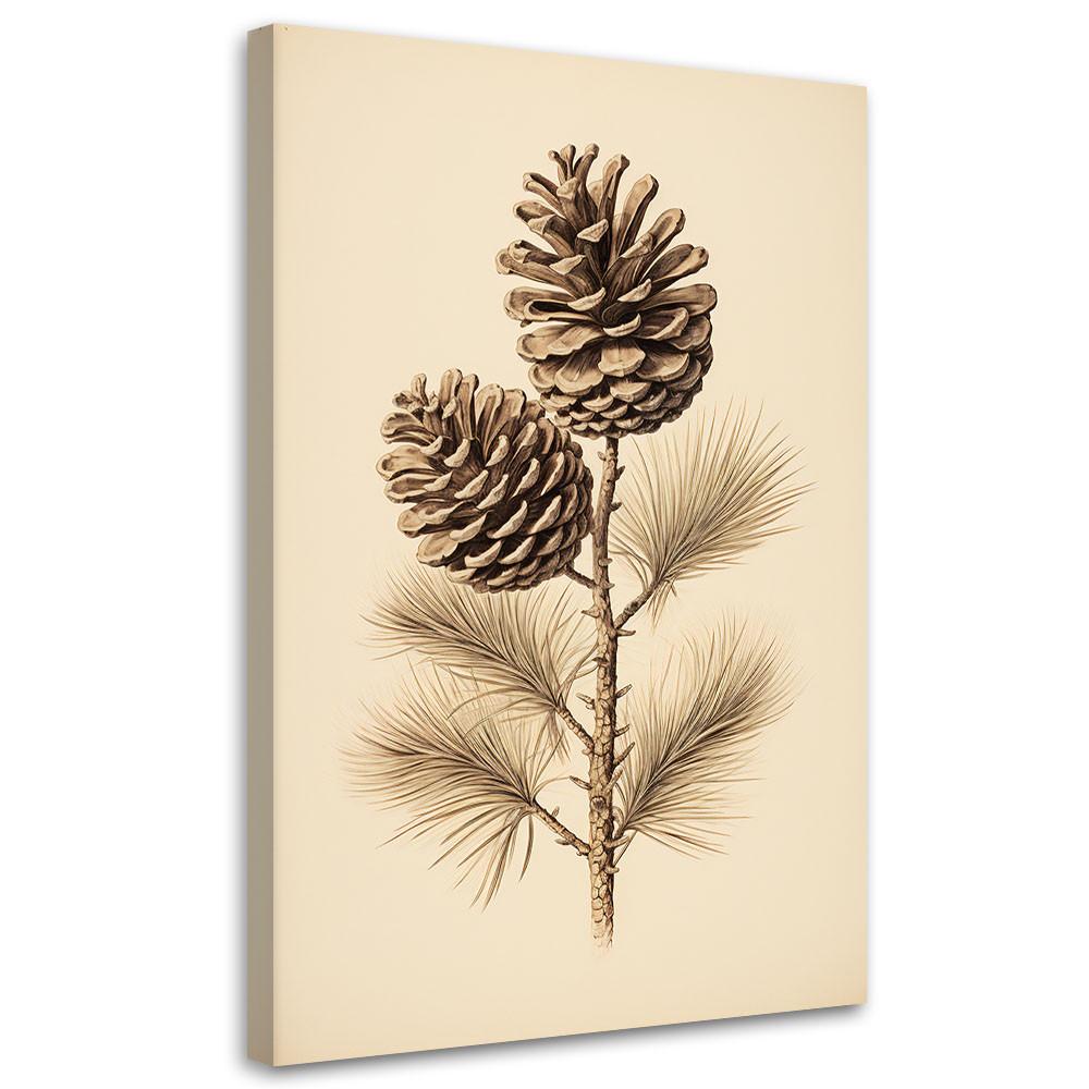 WANDBILD zapfen - Beige, Textil (40/60cm) - Feeby