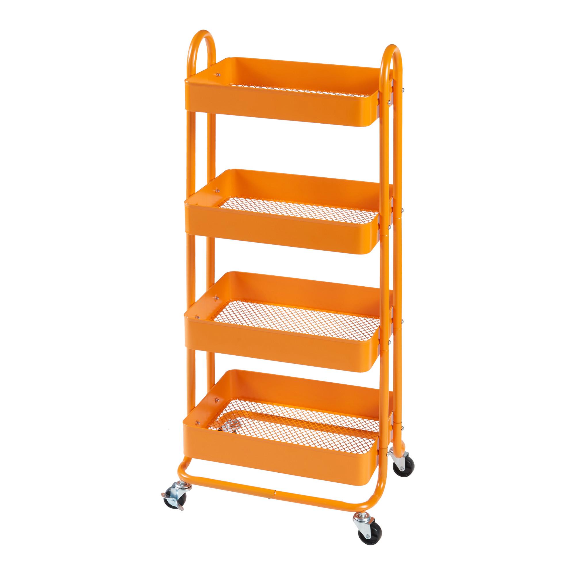 SERVIERWAGEN Pyhäntä - Orange, Metall (46/103.5/35cm) - [en.casa]