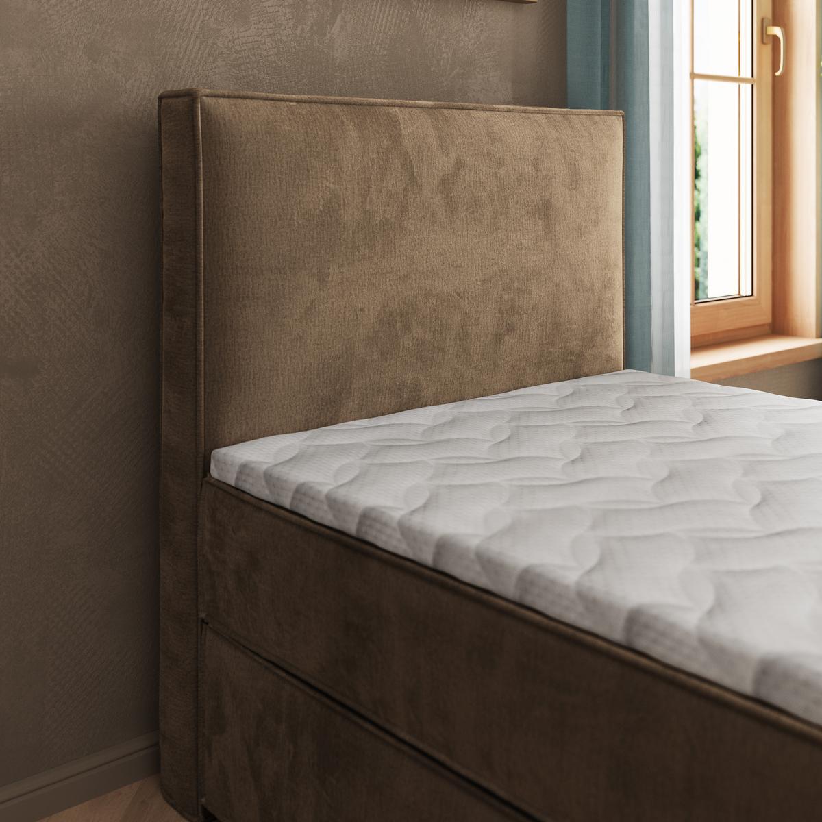 BOXBETT PELLIO 90x200 cm mit Matratze und Topper - Beige - Beige, Holz (90/200cm) - MASSENO