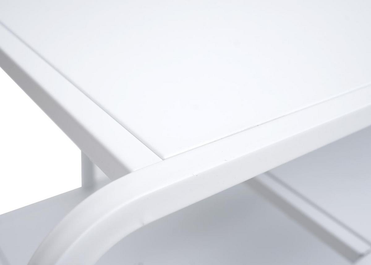 COUCHTISCH rechteck Weiß - Weiß, Metall (40/80/45cm) - MCW