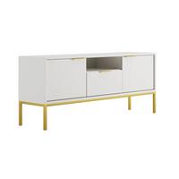 TV-MÖBEL Seattle Weiß - Weiß, Holzwerkstoff (135/56.4/33cm) - Petits-meubles