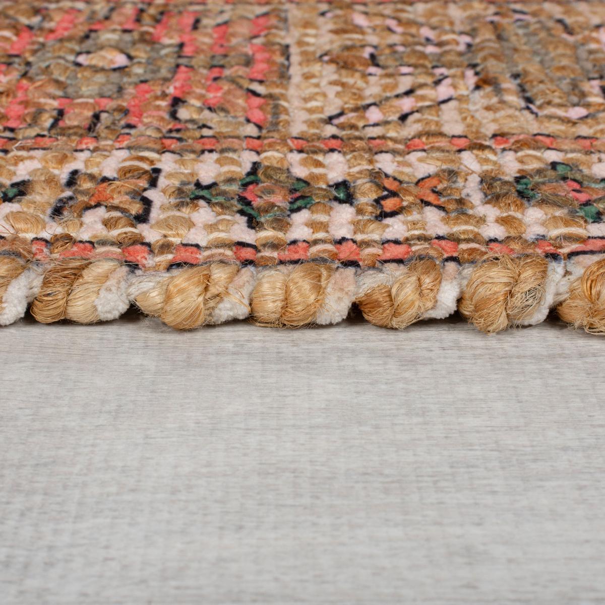JUTETEPPICH handgewebt AVILL, orientalisch, Rosa, 120 x 170 cm - Rosa, Textil (170/120cm) - KADIMA DESIGN
