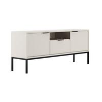 TV-MÖBEL Seattle Weiß - Schwarz/Weiß, Holzwerkstoff (135/56.4/33cm) - Petits-meubles
