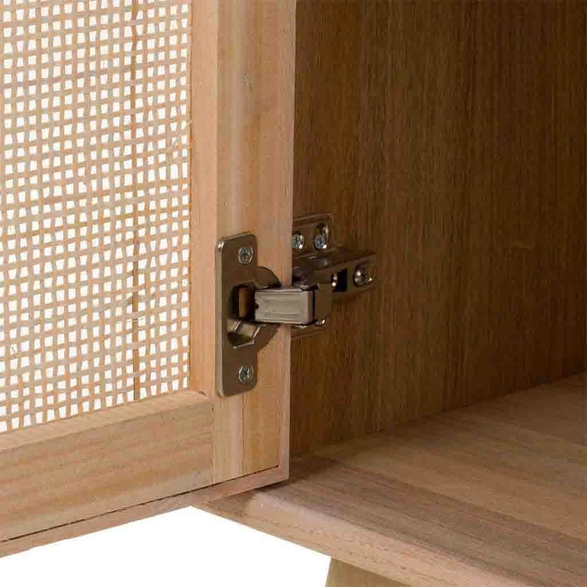 NACHTTISCH aus MDF und Gitter, braun, 42x37x71cm - Braun, Holzwerkstoff (42/71/36.5cm) - Wanderlust