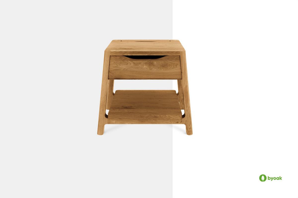NACHTTISCH PAUL Kernbuche - Kernbuche, Holz (47/40/44cm) - byoak