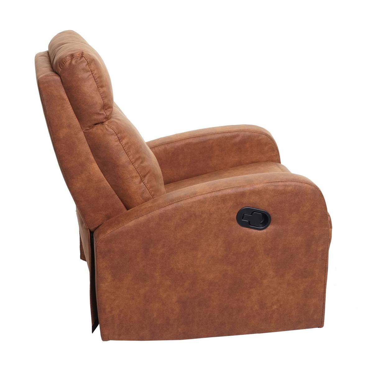 FERNSEHSESSEL PREMIUM Rehbraun - Hellbraun, Textil (75/100/96cm) - MCW