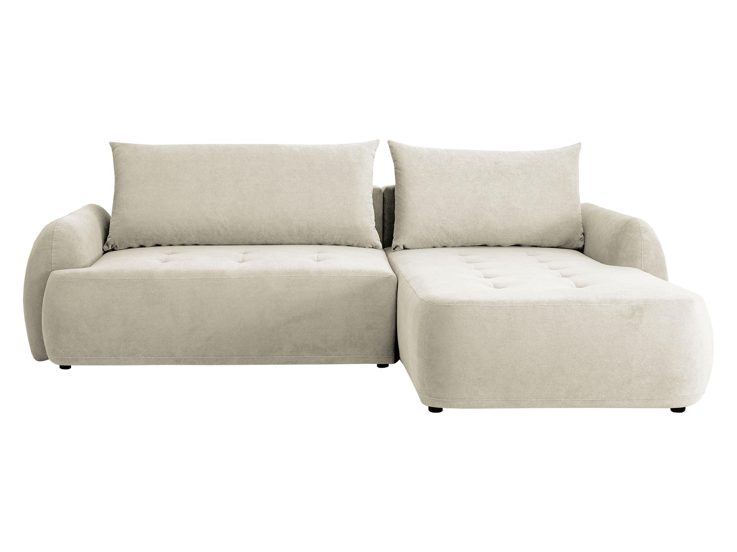 ECKSCHLAFSOFA Bueno II, Seite: Rechts - Creme/Schwarz, Holz/Textil (280/185cm) - MIRJAN24