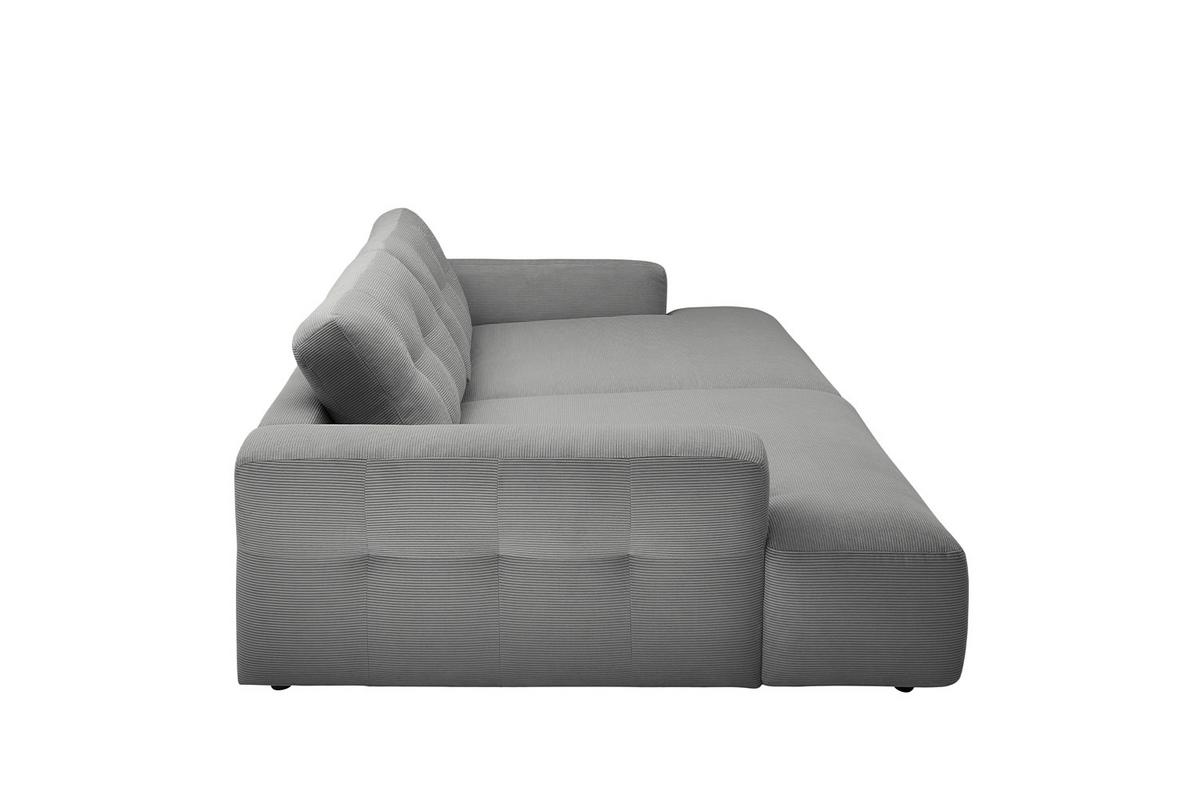 BIG SOFA MIKA Anthrazit Cord - Anthrazit/Schwarz, Kunststoff/Textil (300/86/167cm) - KAWOLA