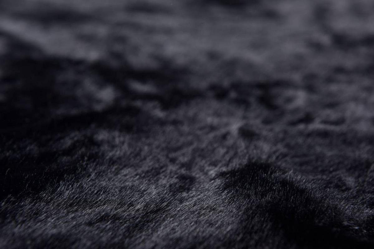 KUNSTFELLTEPPICH Chiara 120x120 cm - Schwarz, Textil (120/120cm) - Gino Falcone