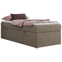 BOXBETT ZERO 90/200 - Grau Struktur - H3 - Topper Visco - Grau, Textil (90/200cm) - MKS
