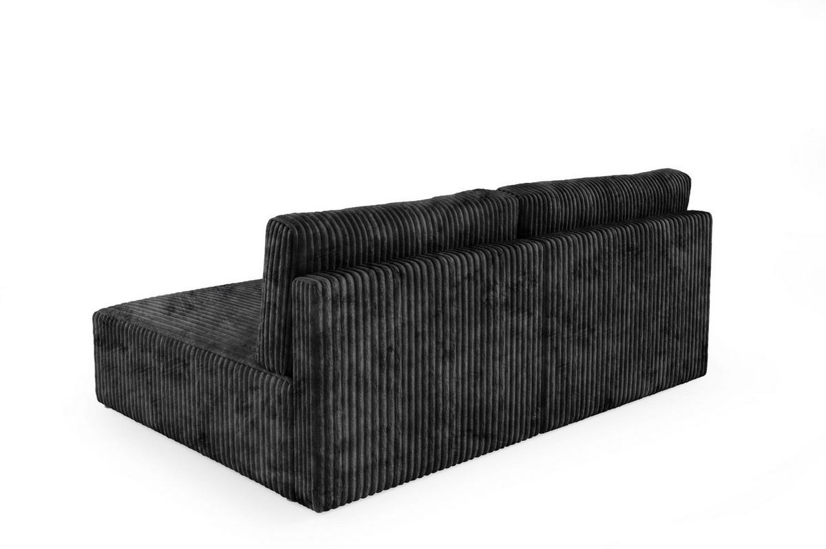 ECKSOFA Natalia Xs - Schwarz, Holzwerkstoff/Textil (210/149cm) - Fun Möbel
