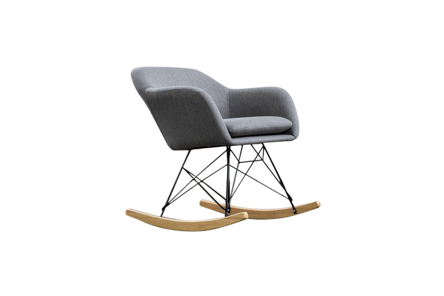 SCHAUKELSTUHL STELLA Grau Webstoff - Grau, Textil (62/73/75cm) - KAWOLA