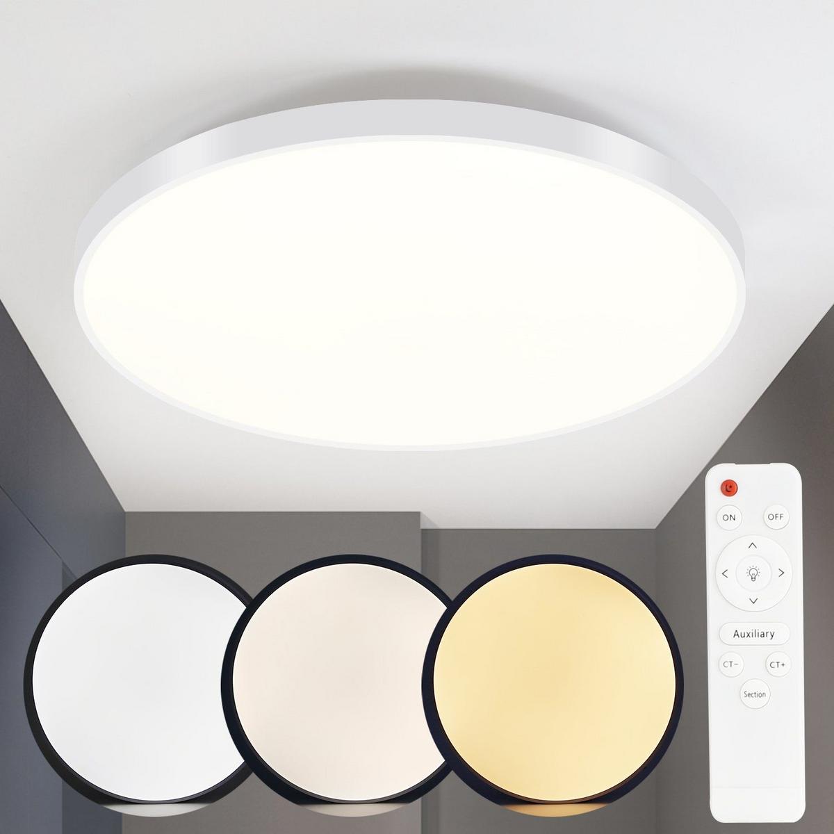LED-DECKENLEUCHTE Lunney 37/37/2.5cm - Weiß, Kunststoff (37/37/2.5cm) - Nettlife