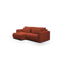 ECKSOFA Chaira Mit Schlaffunktion - Rotbraun, Holzwerkstoff/Textil (240/149cm) - Fun Möbel