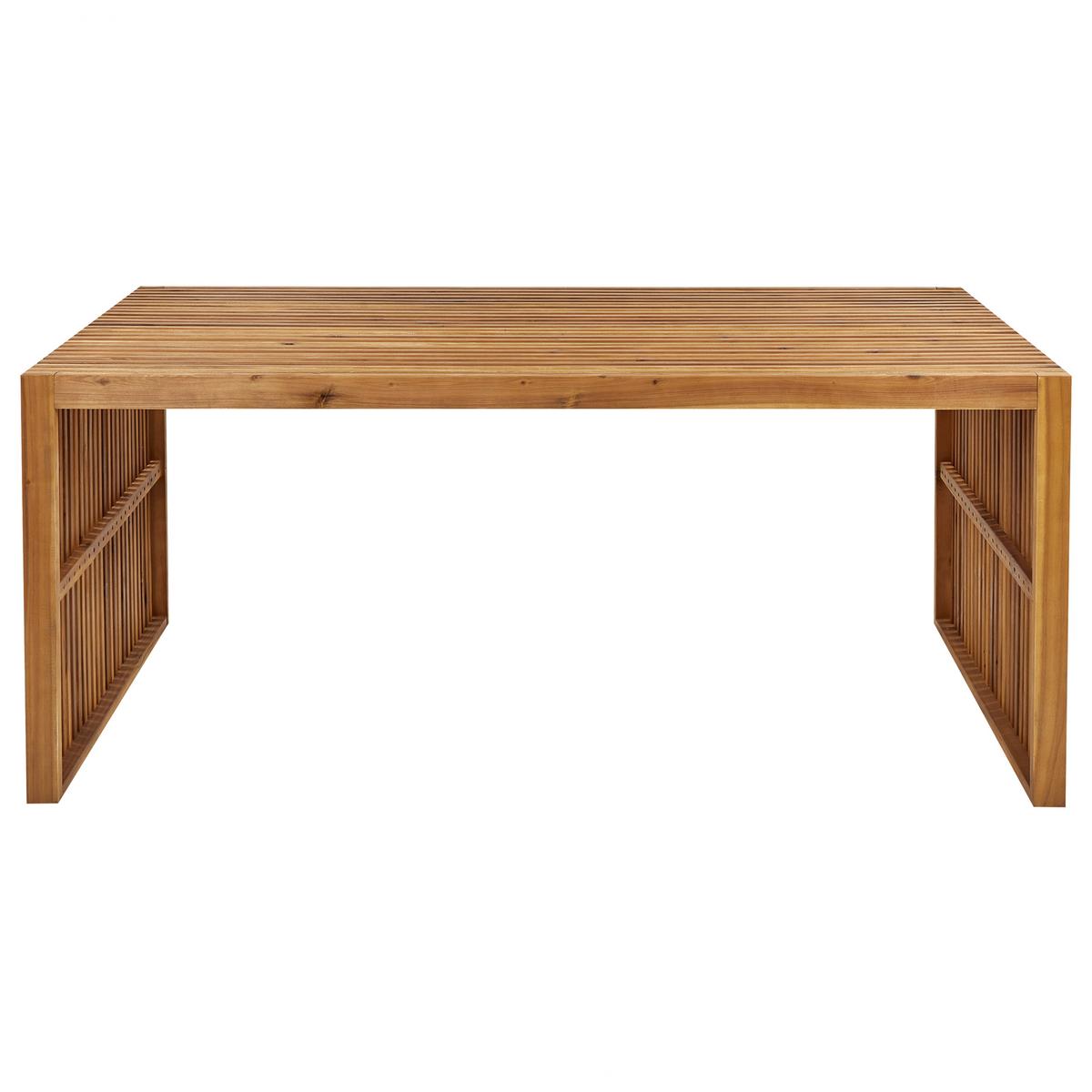 GARTENTISCH Akazienholz hellbraun 180/90 cm Sulzano - Hellbraun, Holz (90/180/75cm) - Beliani