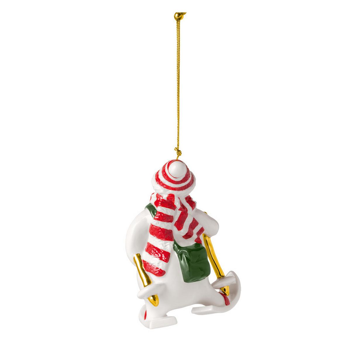 ORNAMENTE SCHNEEMANN 2026 Christmas Classics weiß-gold 7,3 x 6,8 x 9,9 cm 6er Set - Goldfarben/Weiß, Keramik (6.8/9.9/7.3cm) - Villeroy & Boch
