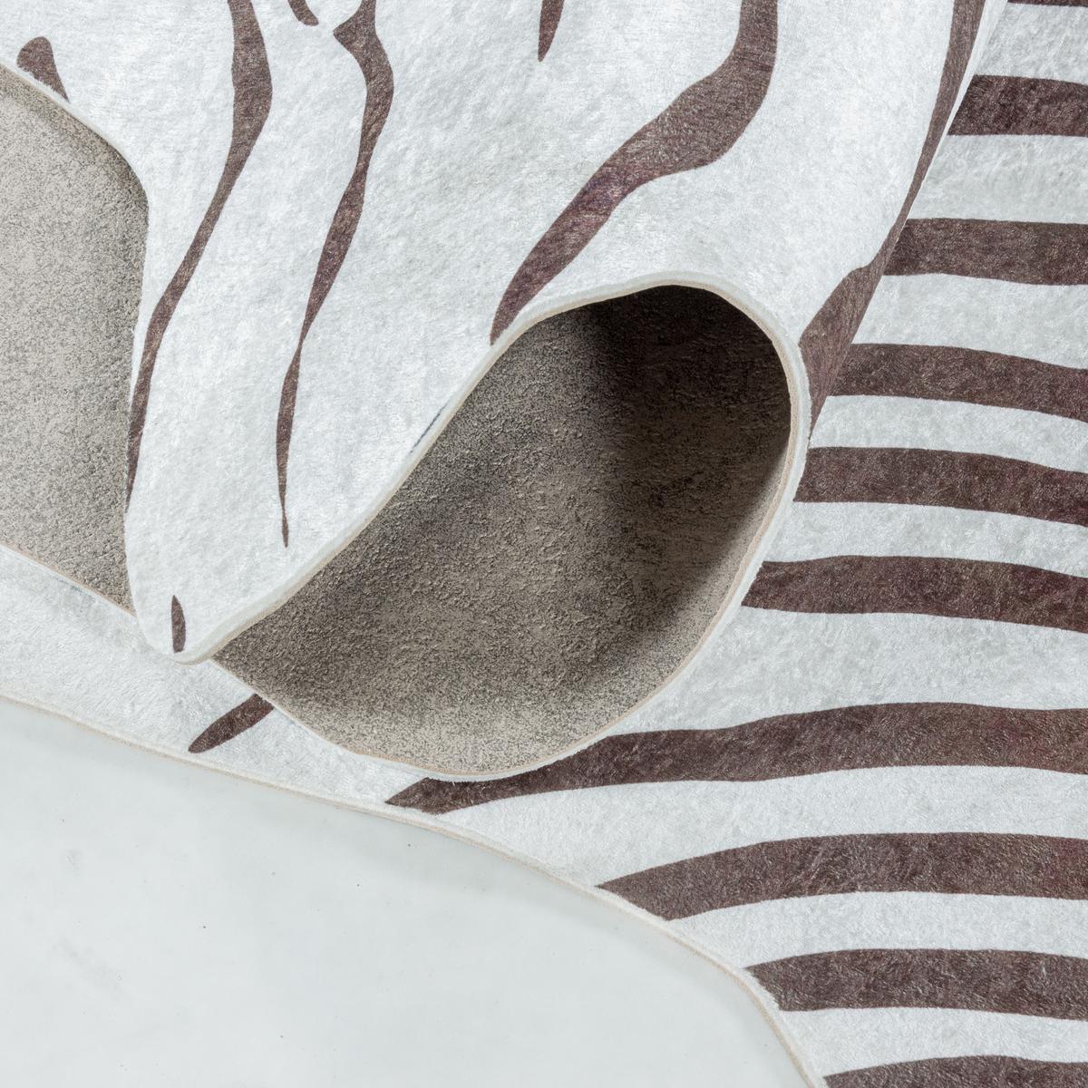 TEPPICH Flachgewebe GASTEIN in Braun, in Tigerfell-Optik, 100 x 135 cm - Braun, Textil (100/135cm) - KADIMA DESIGN