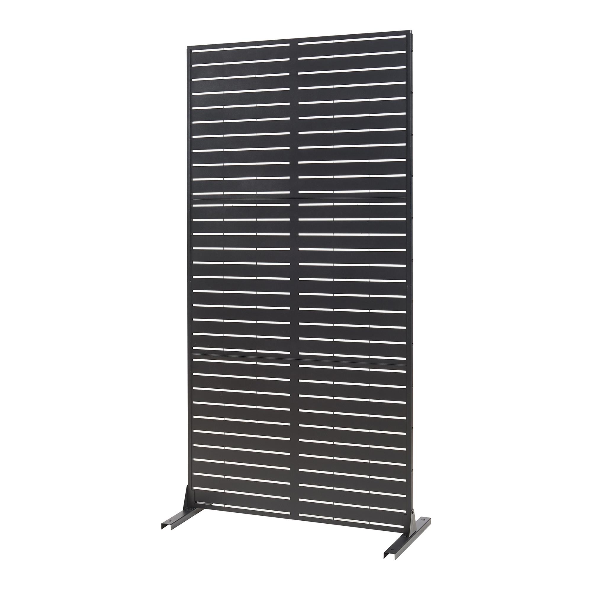 TRENNWAND Trolu - Schwarz, Metall (100/200/50cm) - casa.pro