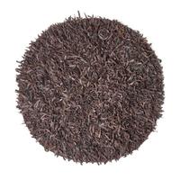 SHAGGY-TEPPICH Dallas rund 150 cm - Dunkelbraun, Leder (150/150cm) - Homescapes