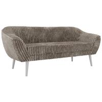3-SITZER-SOFA PIRS - Hellbraun Cord - Weiße Beine - Hellbraun/Weiß, Holzwerkstoff/Textil (180/75/74cm) - MKS