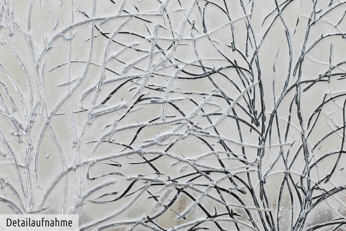 ACRYLBILD HANDGEMALT 120/60 cm - Beige/Weiß, Holz/Textil (120/60cm) - KUNSTLOFT