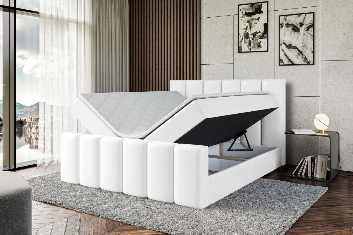 BOXBETT BOXI1-Z - 180x200 cm - H4 - Weiß Hochglanz - Weiß Hochglanz, Holzwerkstoff (180/200cm) - ALTDECOR