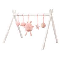 SPIELTRAPEZ inkl. Anhängerset roba Style rosa - Weiß, Holz (69/52/51.5cm) - Roba