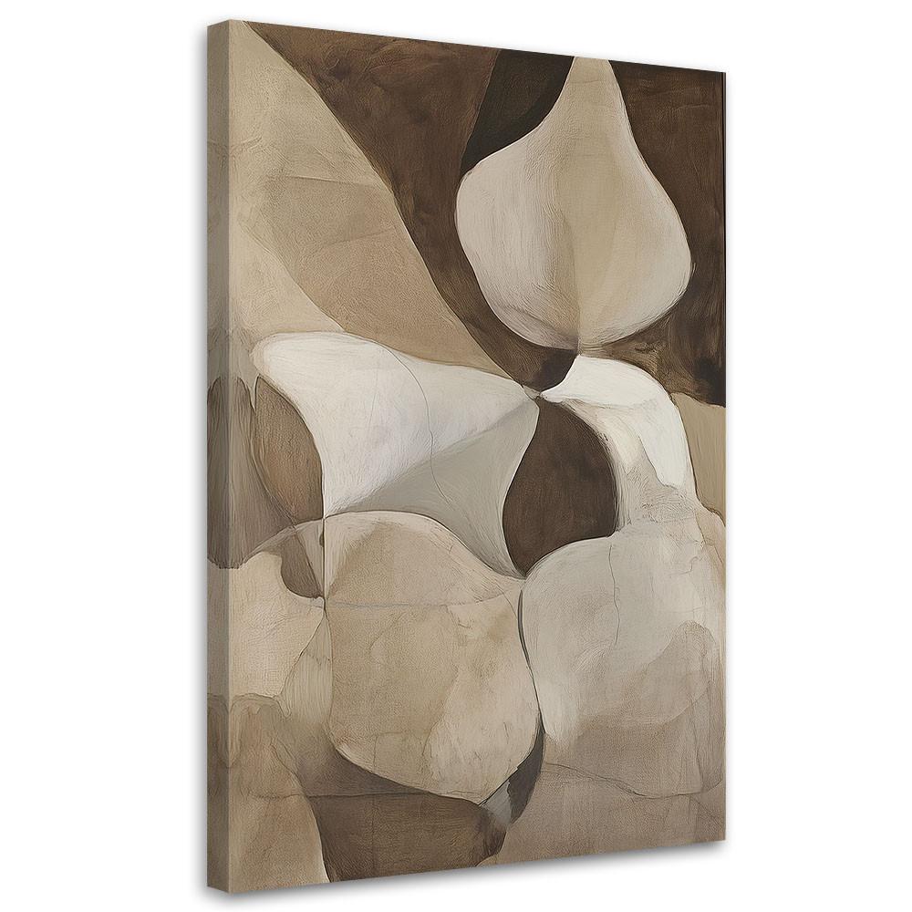 LEINWANDBILD Abstrakte Formen 80x120cm - Braun, Textil (80/120cm) - Feeby