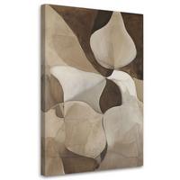 LEINWANDBILD Abstrakte Formen 80x120cm - Braun, Textil (80/120cm) - Feeby