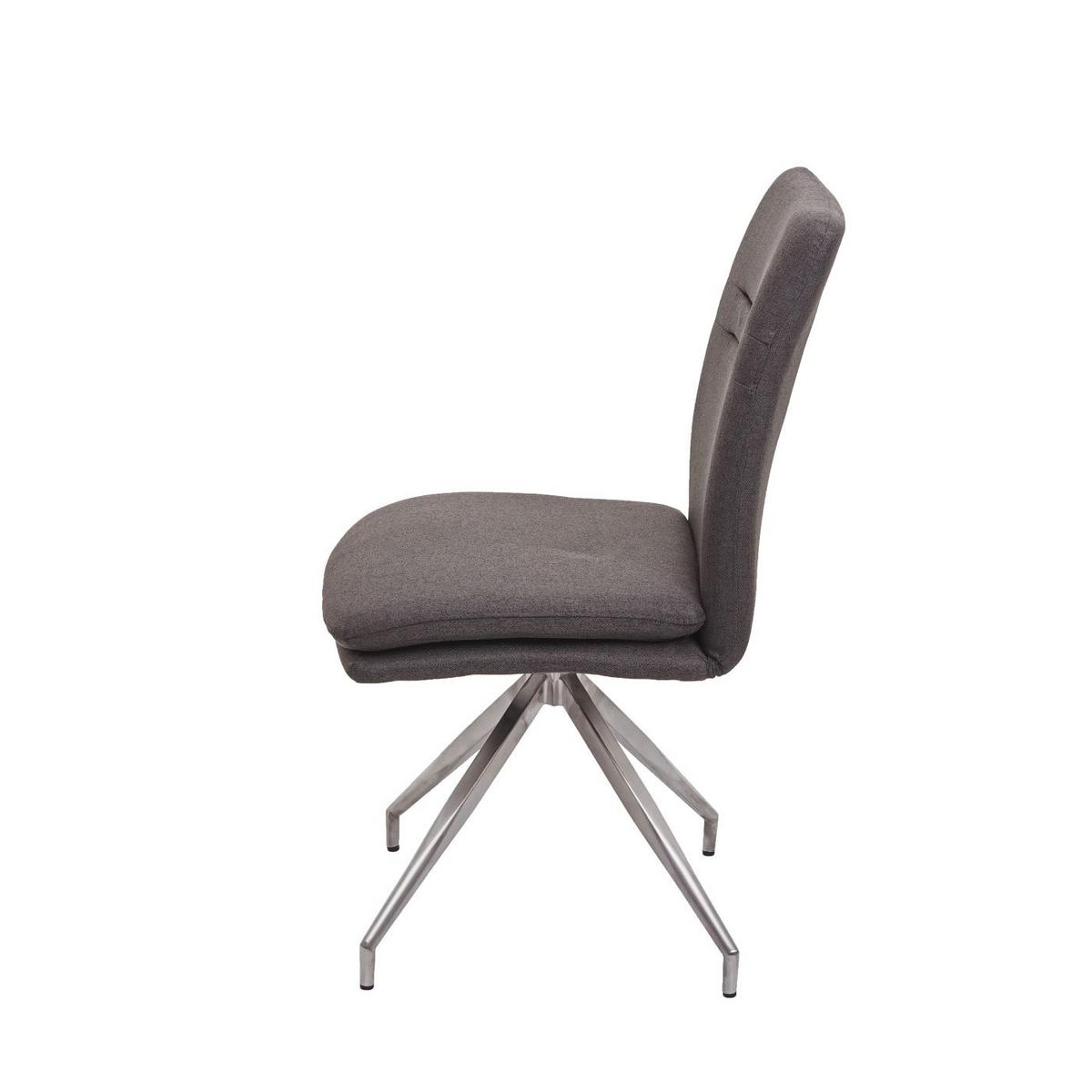 ESSZIMMERSTUHL Grau 2er-Set - Braun/Grau, Textil (47/90/60cm) - MCW