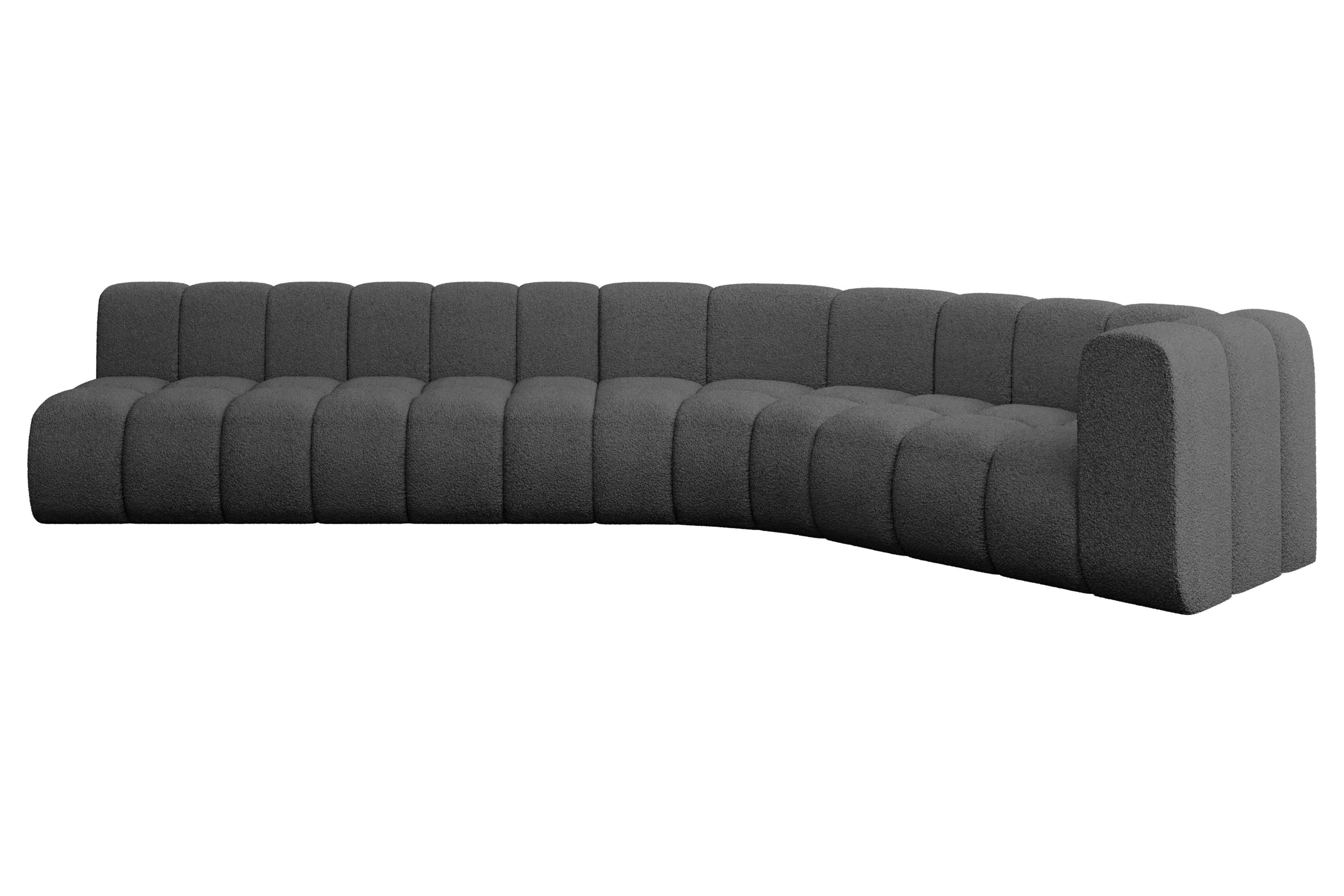 ECKSOFA modulares Sofa Karex-L2 - 399x194x70 cm Grau - Grau, Holzwerkstoff/Textil (399/194cm) - ALTDECOR