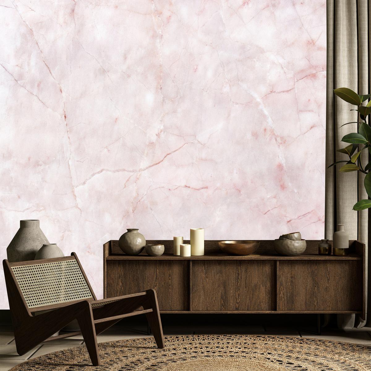 FOTOTAPETE Rosa Marmor Abstraktion Moderne Muster 100x70 - Rosa, Papier (100/70cm) - Muralo
