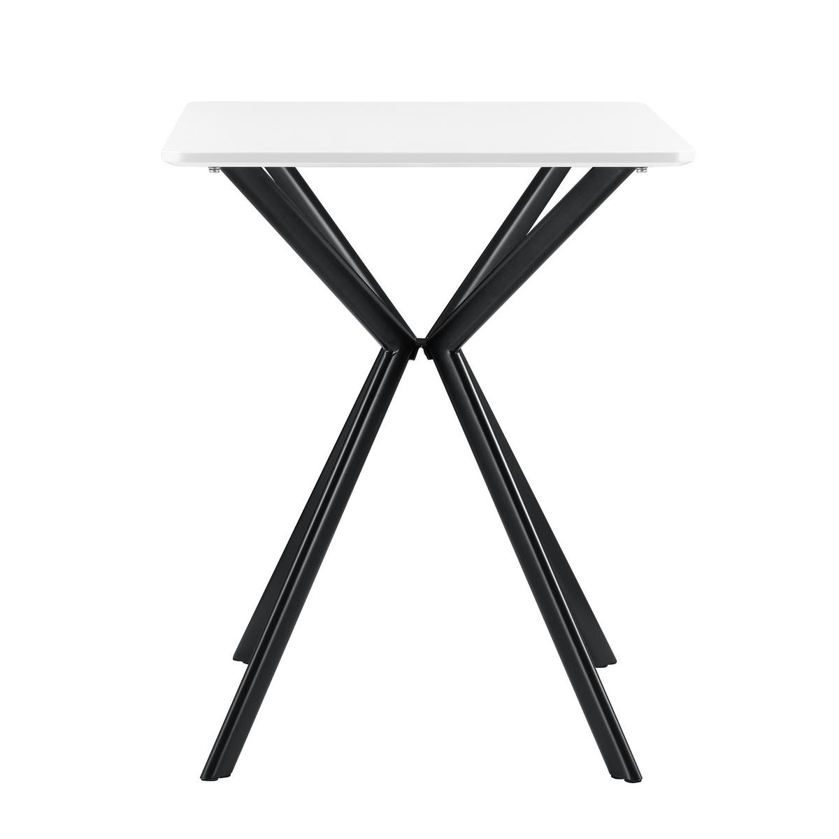 ESSTISCH Ankara - Weiß, Holzwerkstoff/Metall (60/60/75cm) - [en.casa]