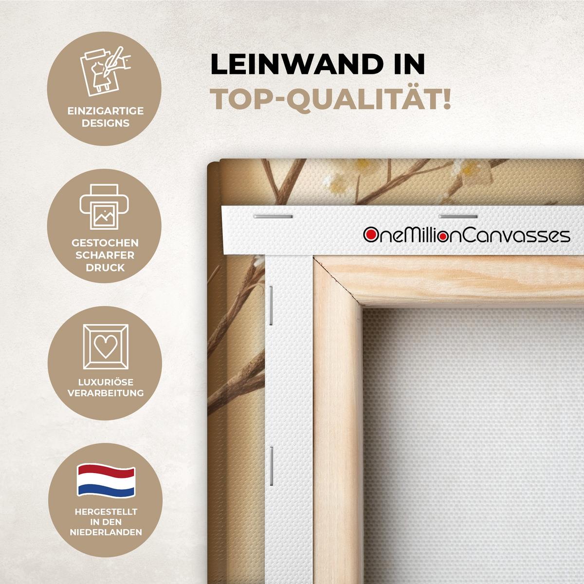 LEINWANDBILD Beige - Osterkuchen - Eier Deko Wohnzimmer 20x30 cm - Beige, Textil (20/30cm) - MuchoWow