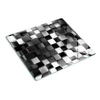 GLASPLATTE 60x52 cm Würfelabstraktion - Silberfarben, Glas (60/0.4/52cm) - TULUP
