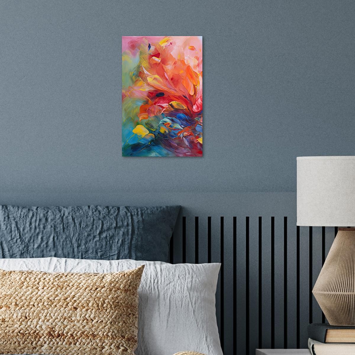 POSTER Ölgemälde - Kunst - Abstrakt - Farbenfroh Room Decor 20x30 cm - Altrosa, Papier (20/30/0.1cm) - MuchoWow