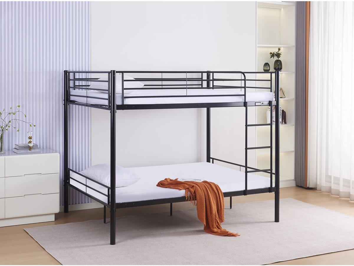 ETAGENBETT adam Schwarz - Schwarz, Metall (190/140cm) - Habitat Garten