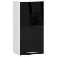 HÄNGESCHRANK Weiß, Schwarz Glanz 72/40/30 - Schwarz Hochglanz/Weiß, Holzwerkstoff (40/72/30cm) - RAUMHIRSCH FURNITURE